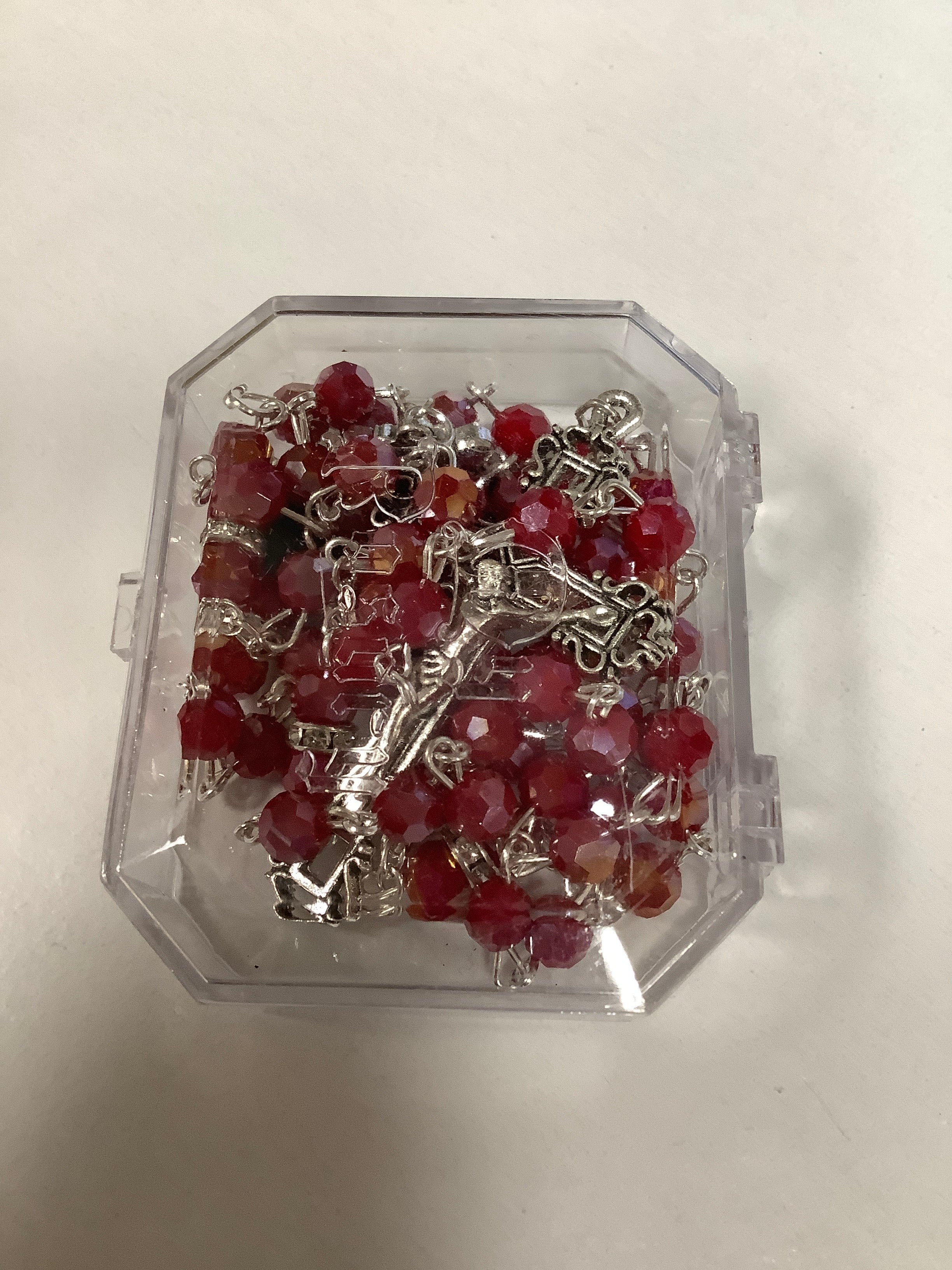 Rosary/Red/Crystal