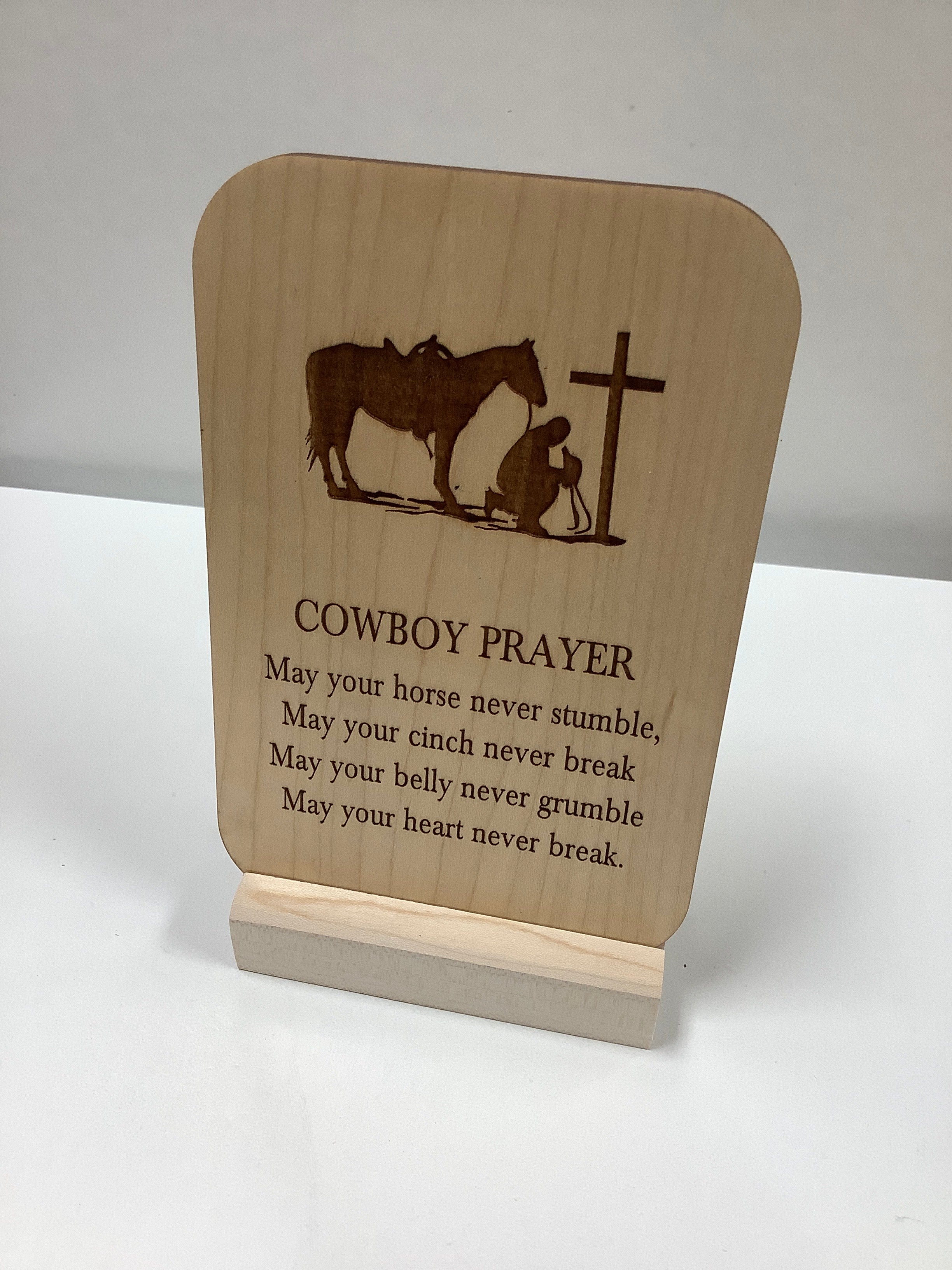 Plaque-Table Top-Praying Cowboy