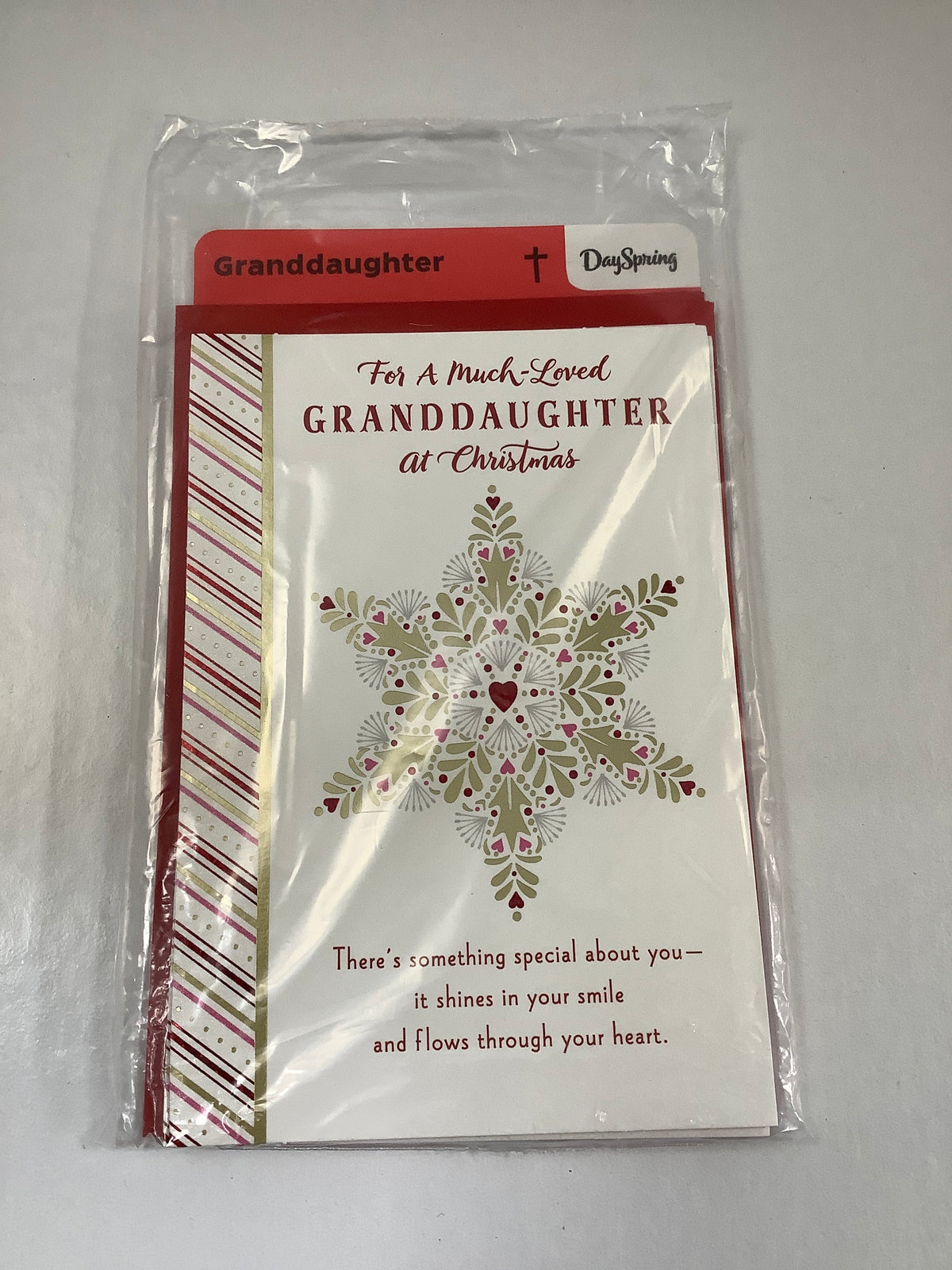 Card-Granddaughter-Christmas-Gold Snowflake-6187128