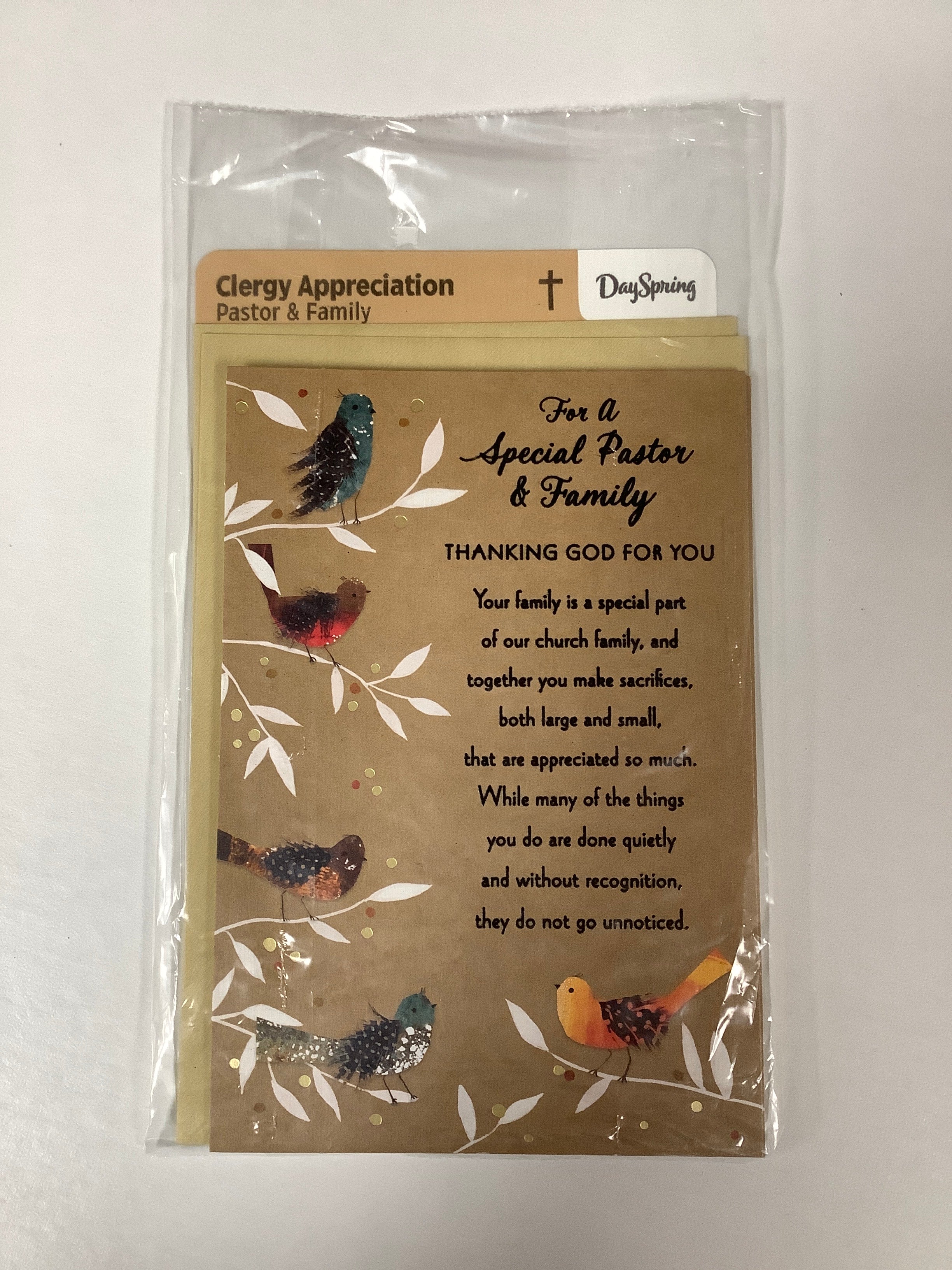 Card-Clergy Appreciation-Pastor & Family-Colorful Birds-88501
