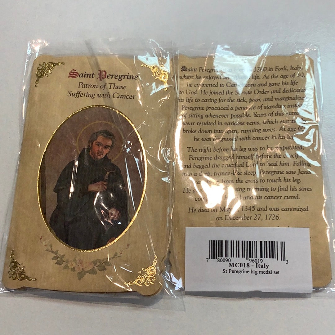 Medal-Healing Prayer Card-St Peregrine-MC018