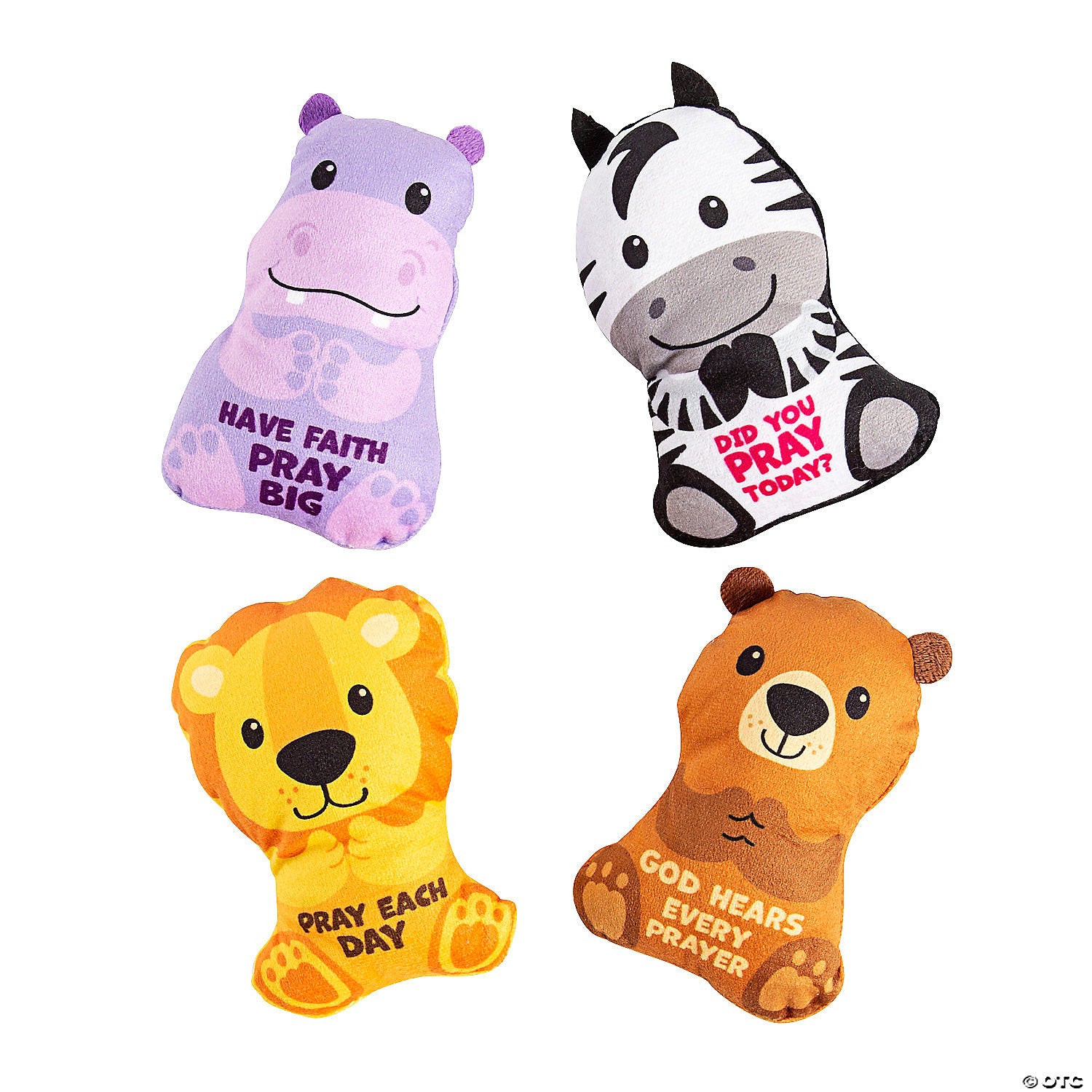 Plush-Assrtd Animals-Religious Prayer Themed-5"
