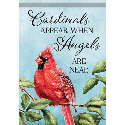 Garden Flag-Cardinals Appear When Angels Are Near-Blue