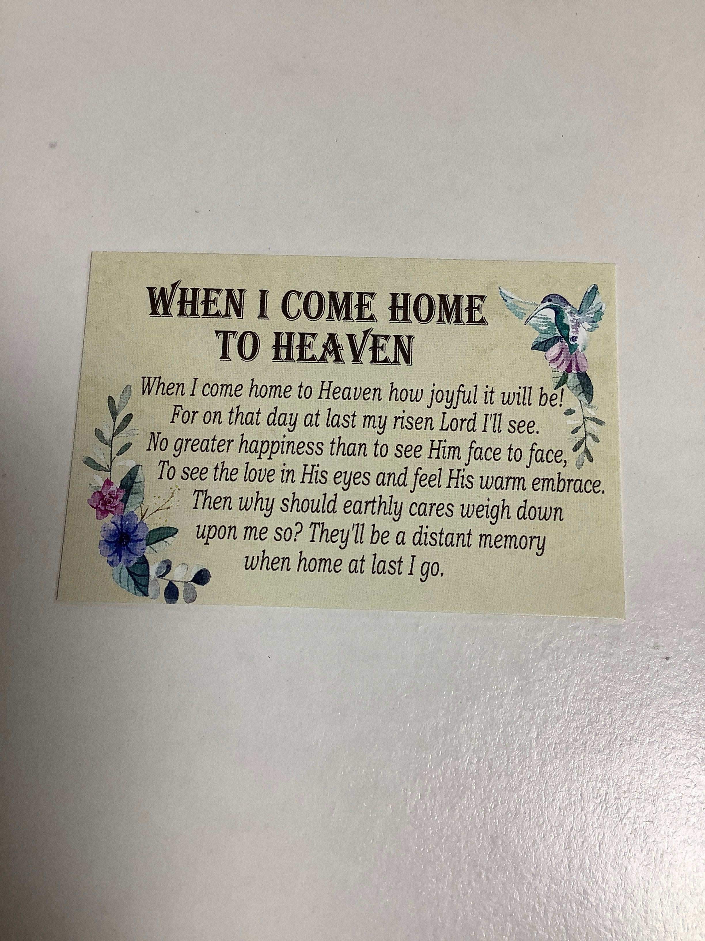 BM-pass it on-When I come home to heaven