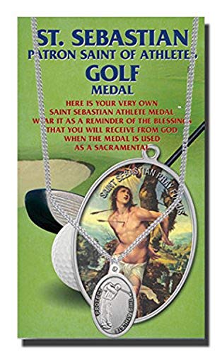 Necklace-St Sebastian-Golf-Pewter