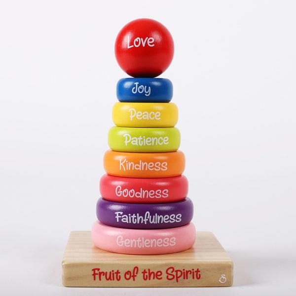 Puzzle-Wood–Stacking Rings–Fruit of the Spirit