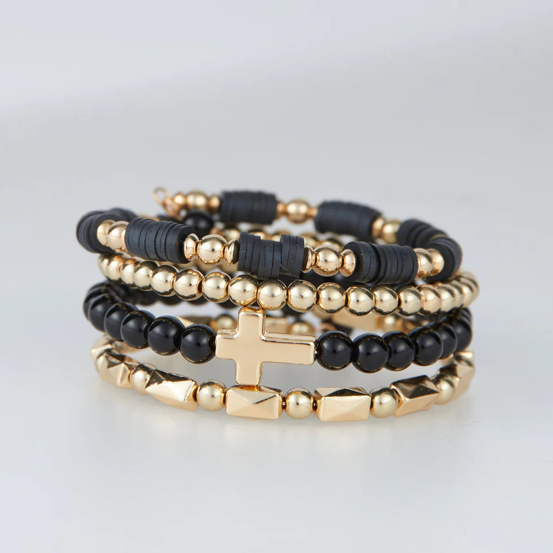Jewelry-Bracelet-Black-Gold-Multi