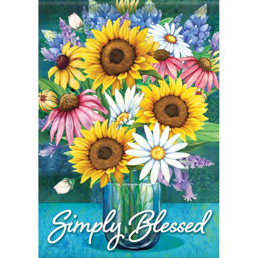 Garden Flag-Simply Blessed Bouquet