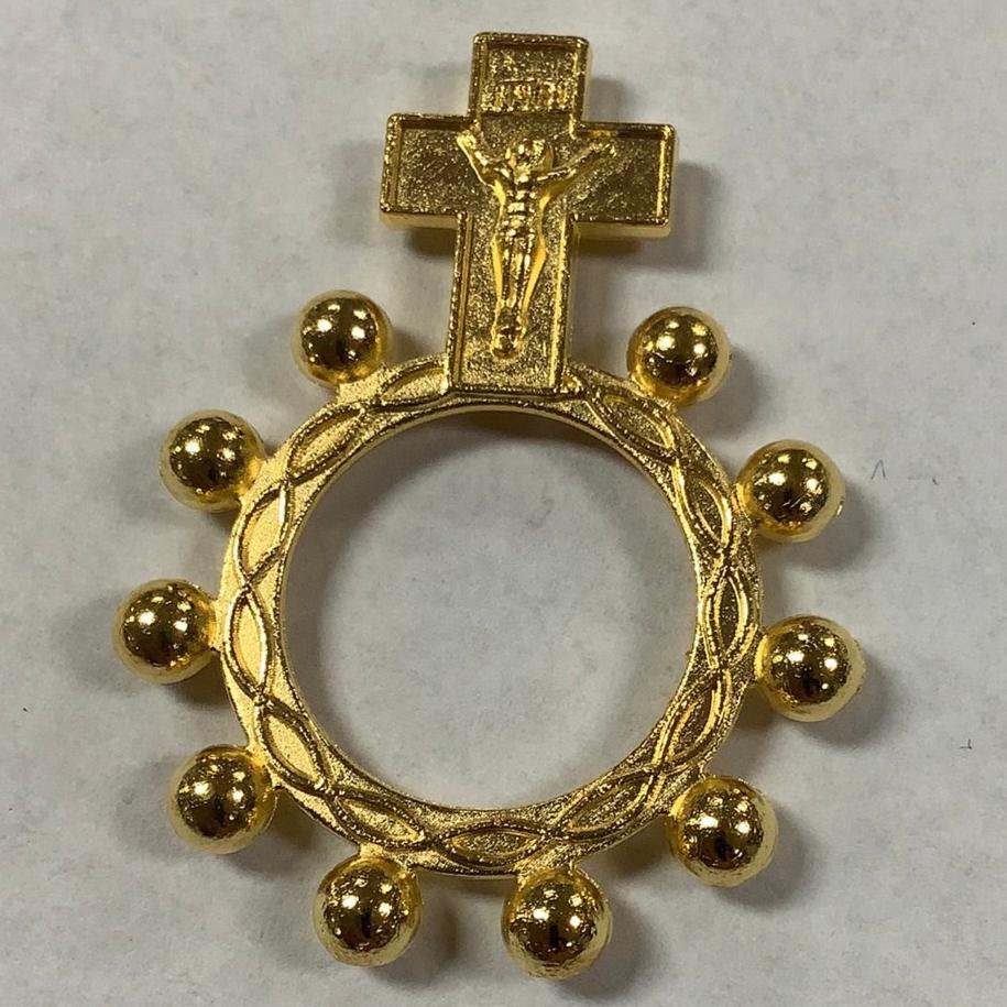 Rosary Ring/Gold/Crucifix