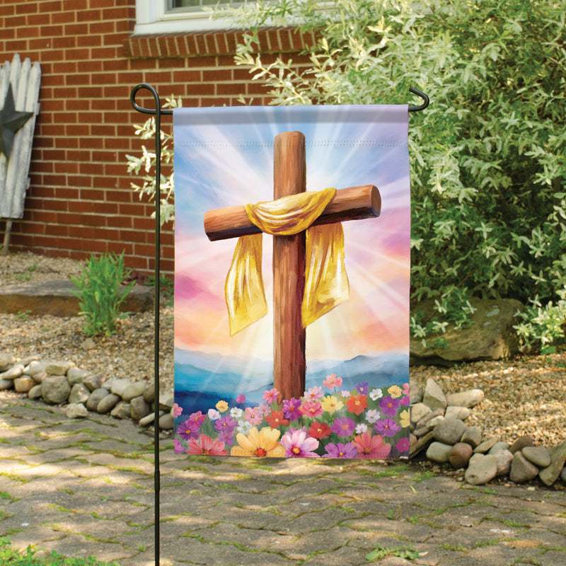 Garden Flag-Holy Cross-Easter-18"