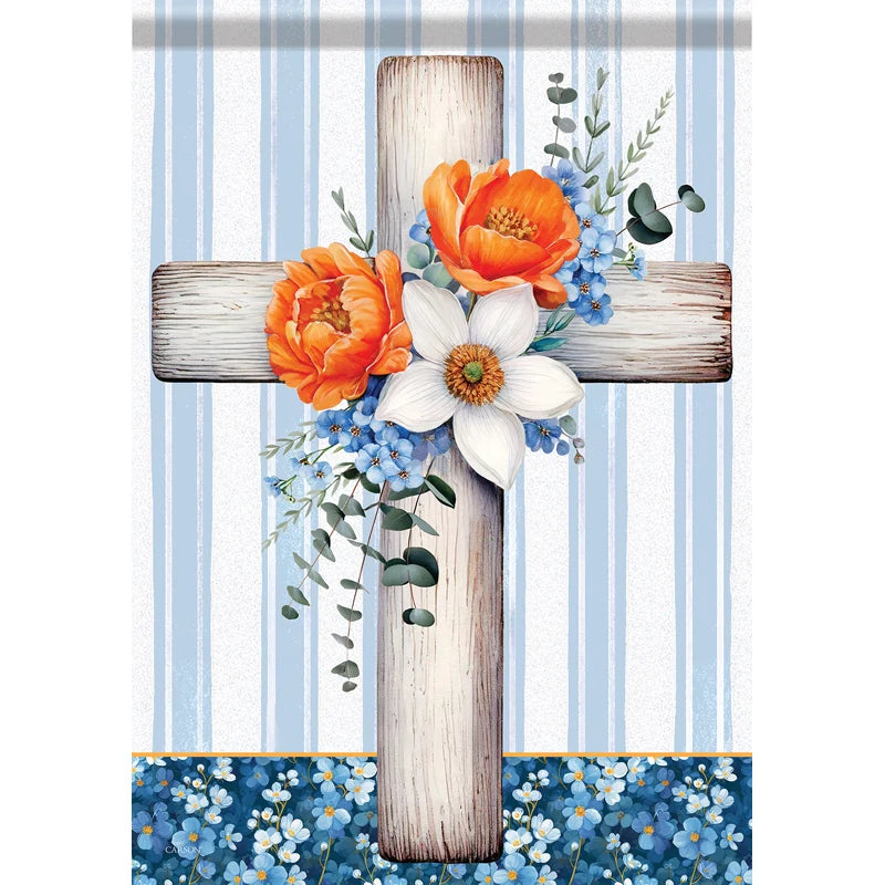 Garden Flag-Country Cross-18"
