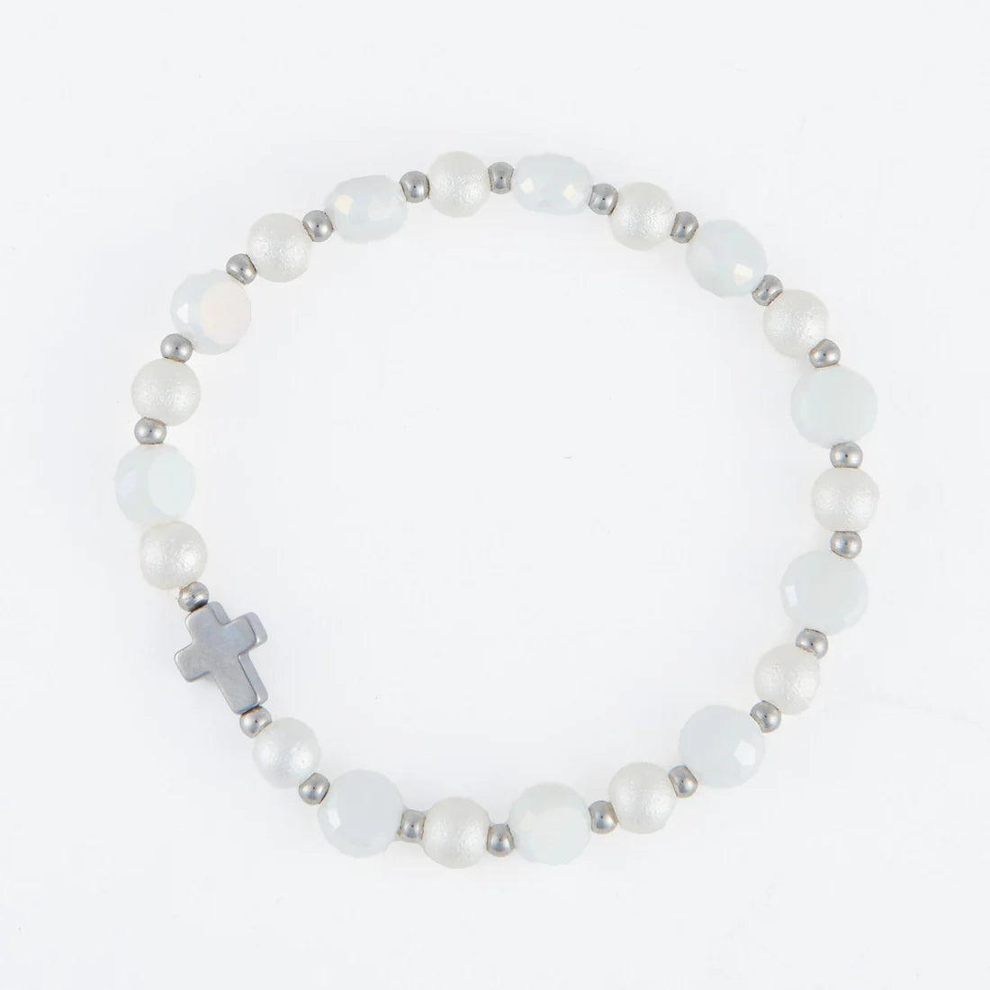 Jewelry-Bracelet-Marshmallow-Beaded-Cross