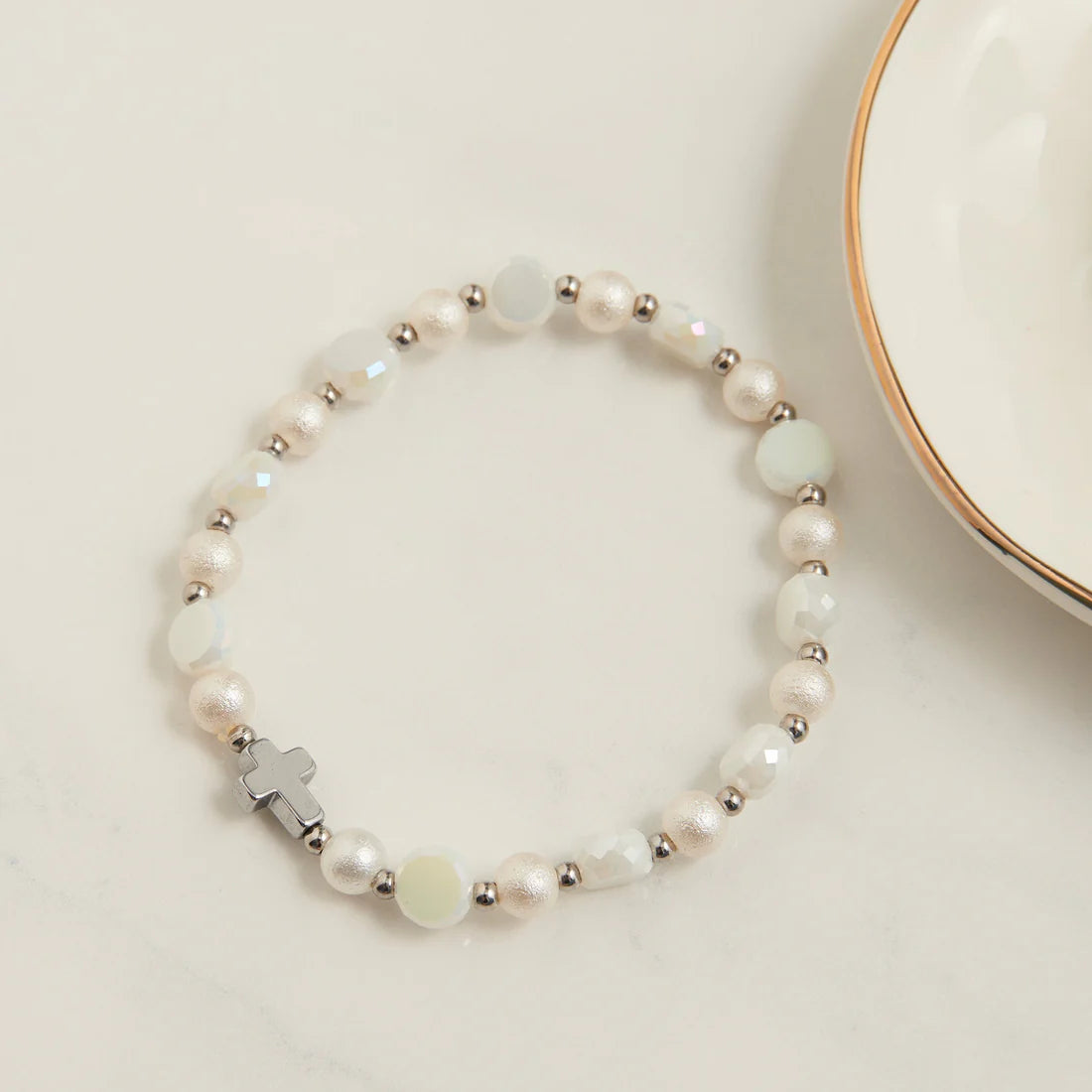 Jewelry-Bracelet-Marshmallow-Beaded-Cross
