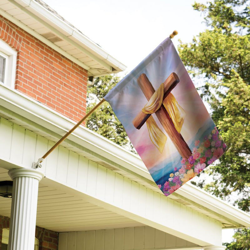 Garden Flag-Easter-Holy Cross-40"
