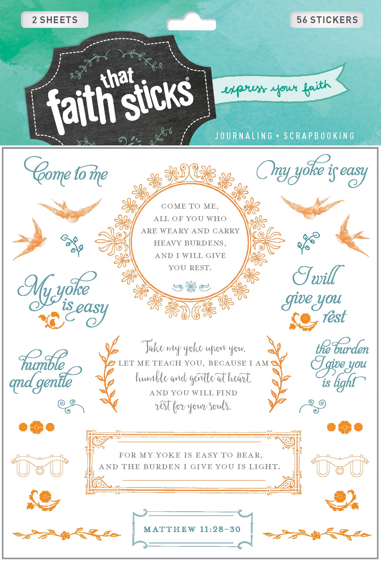 Stickers-Mat 11:28-30-Journaling
