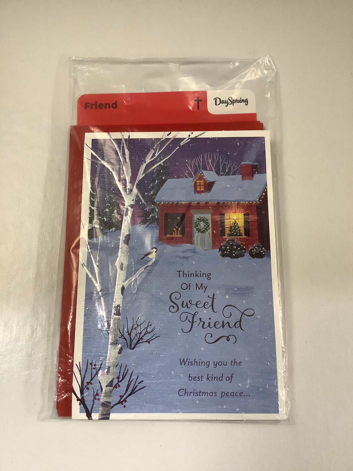 Card-Friend-Christmas-Cabin Tree Snow-6240765