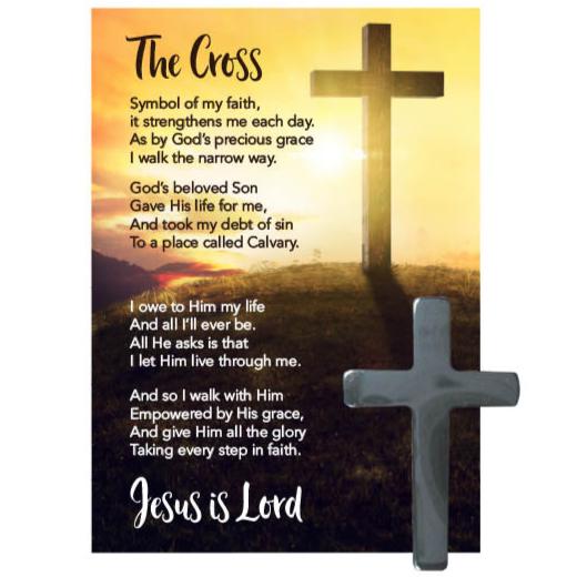 Pocket Reminder/Cross/Hematite