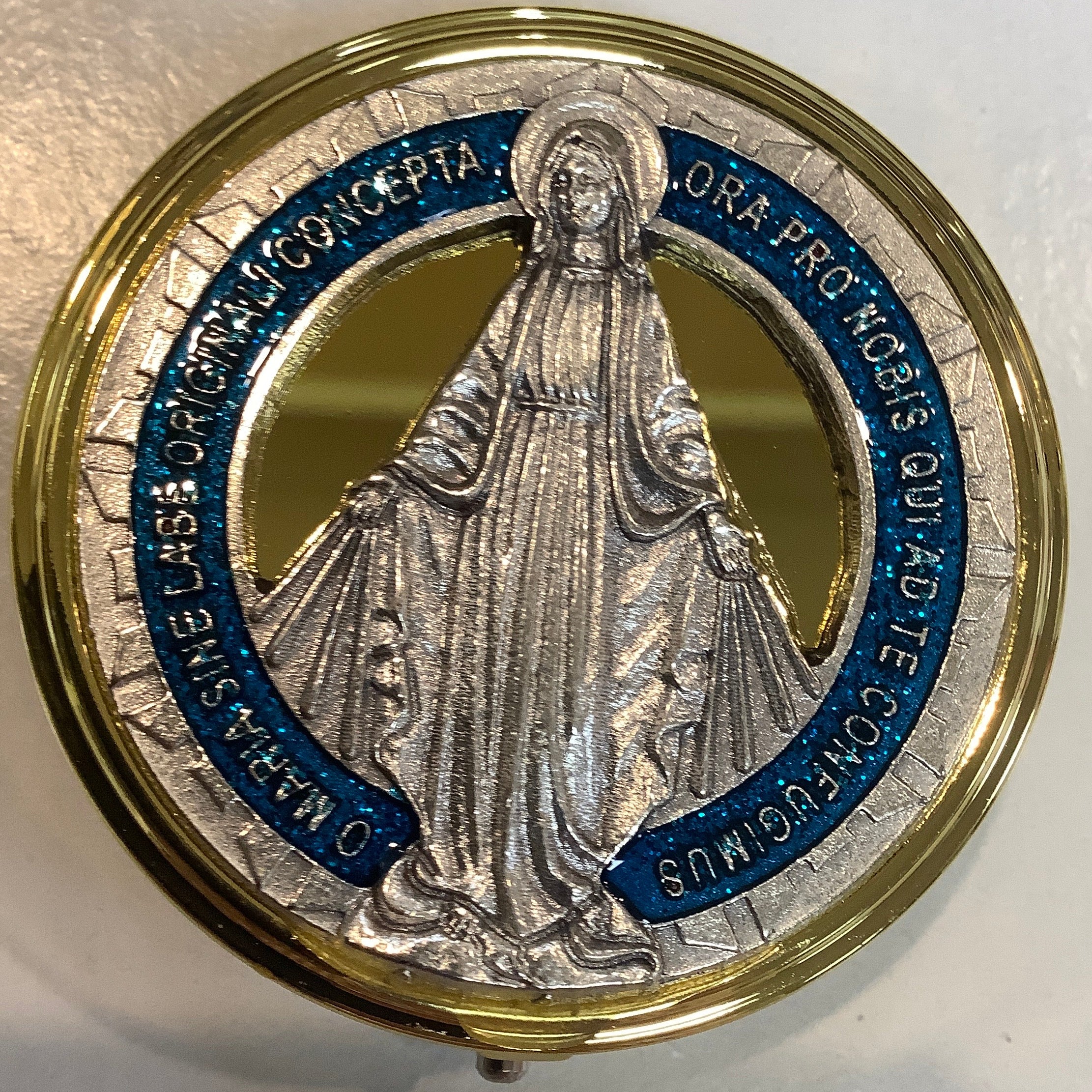 Rosary Box-Miraculous-Gold-80028-MI