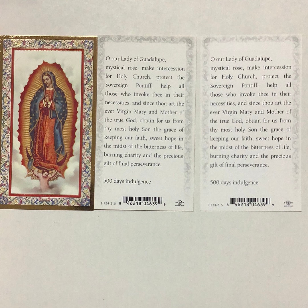 BM-gold-embossed-Lady of Guadalupe-H734-216/E734-216