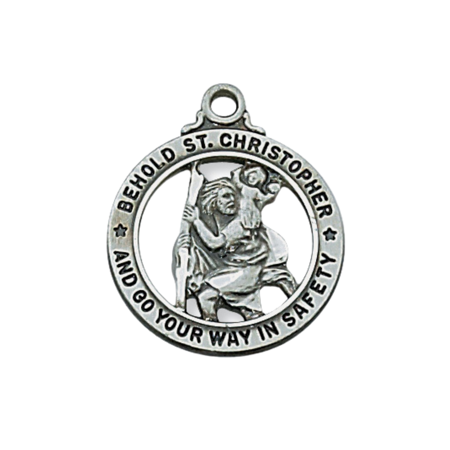 Necklace/20"/AntSil/St Christoper