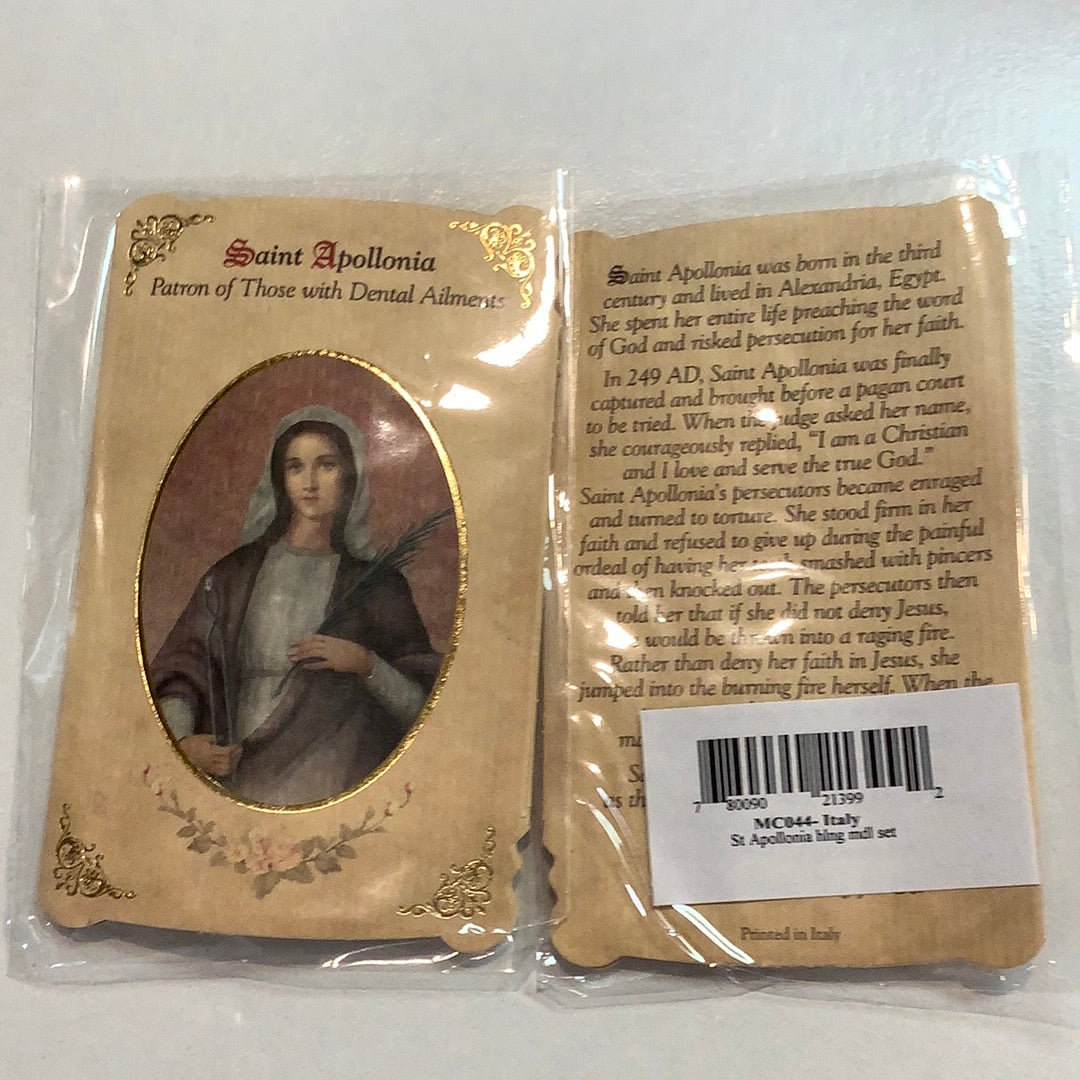 Medal-Healing Prayer Card-St Apollonia-MC044