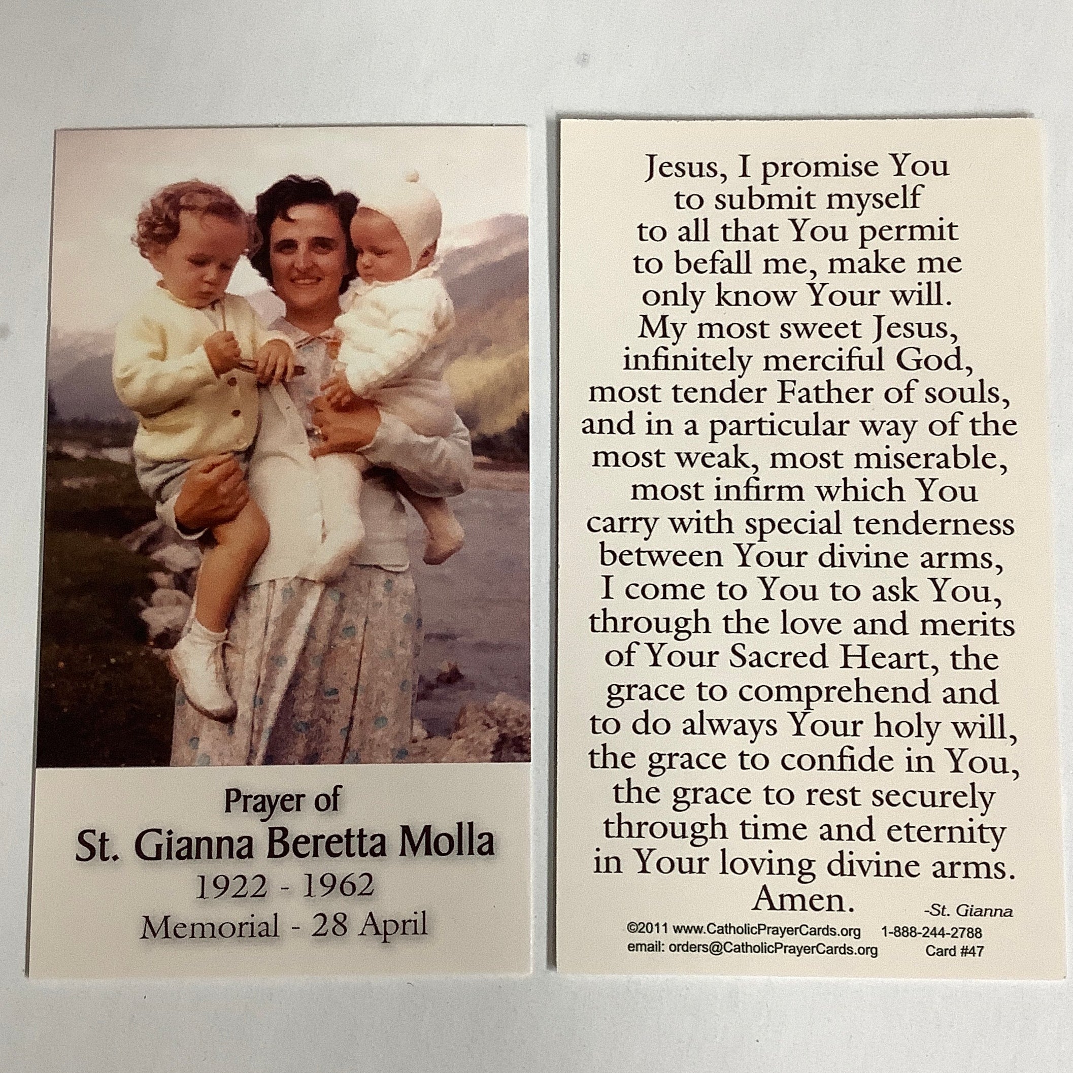 BM-#47/CPC-St. Gianna Beretta Molla Prayer Card