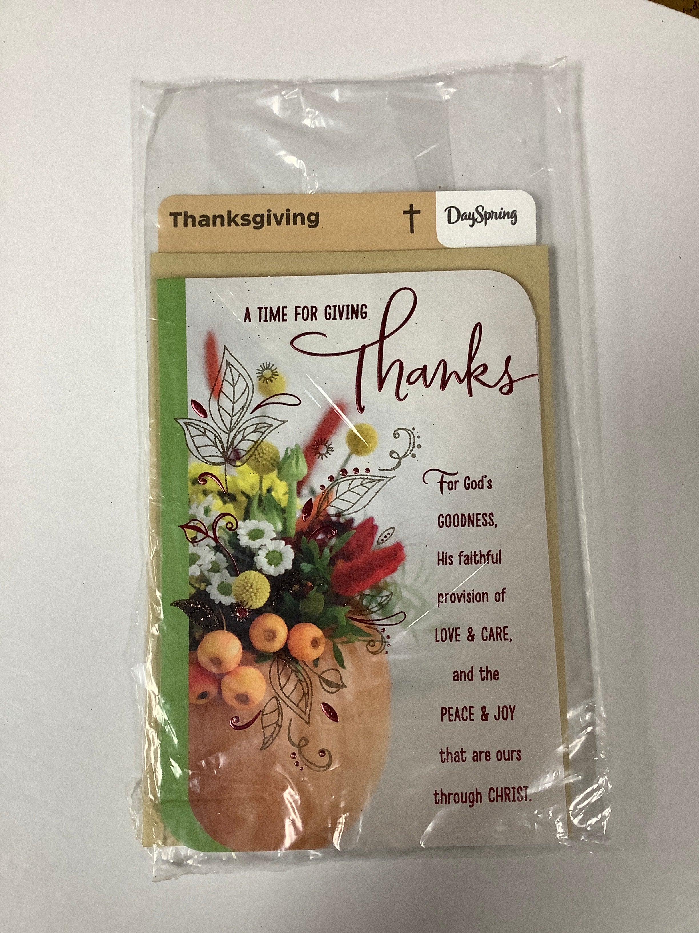 Card-Thanksgiving-Pumpkin Flowers-J9631