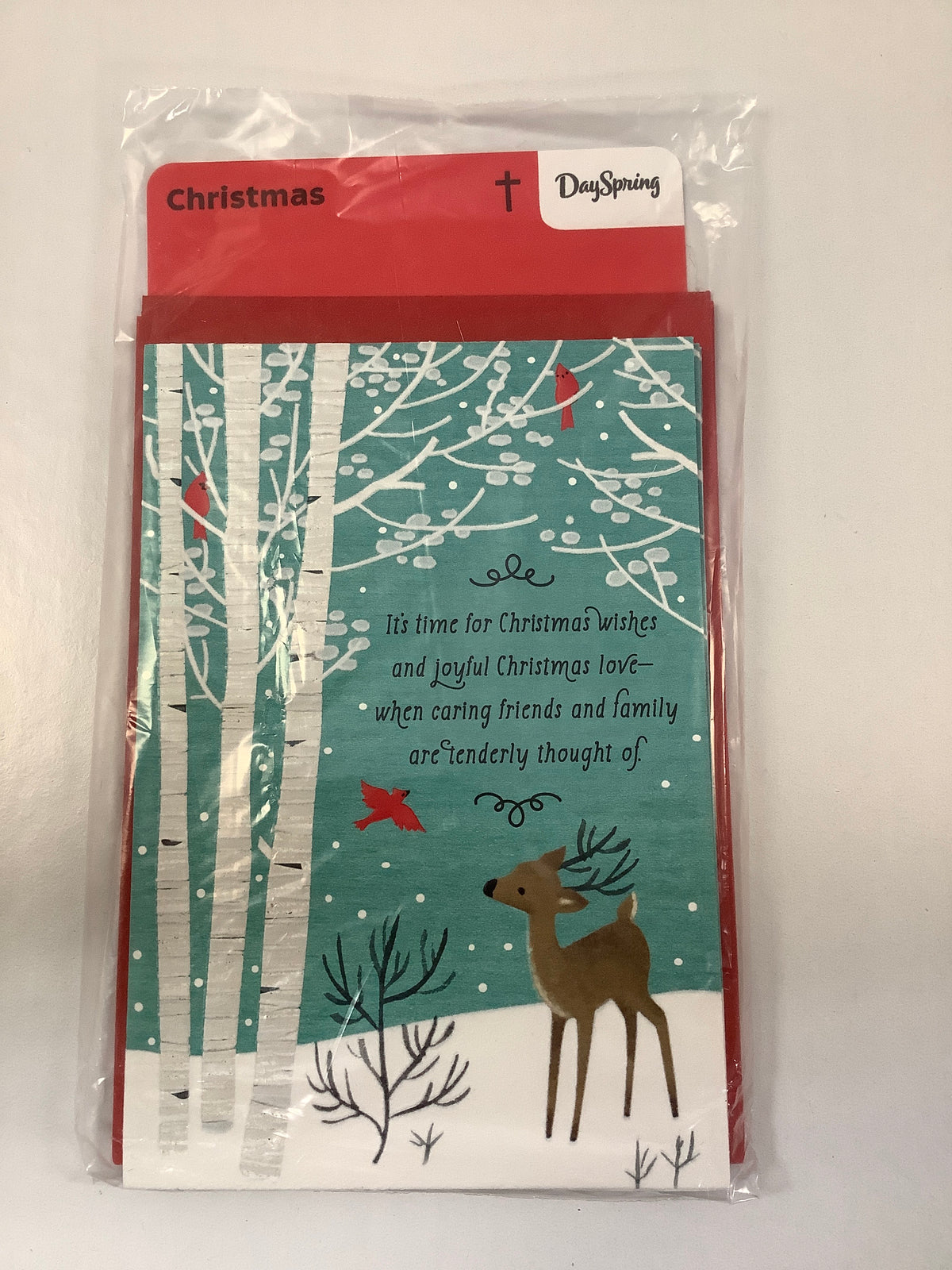 Card-Anyone-Christmas-Deer Birches Cardinals-6187195