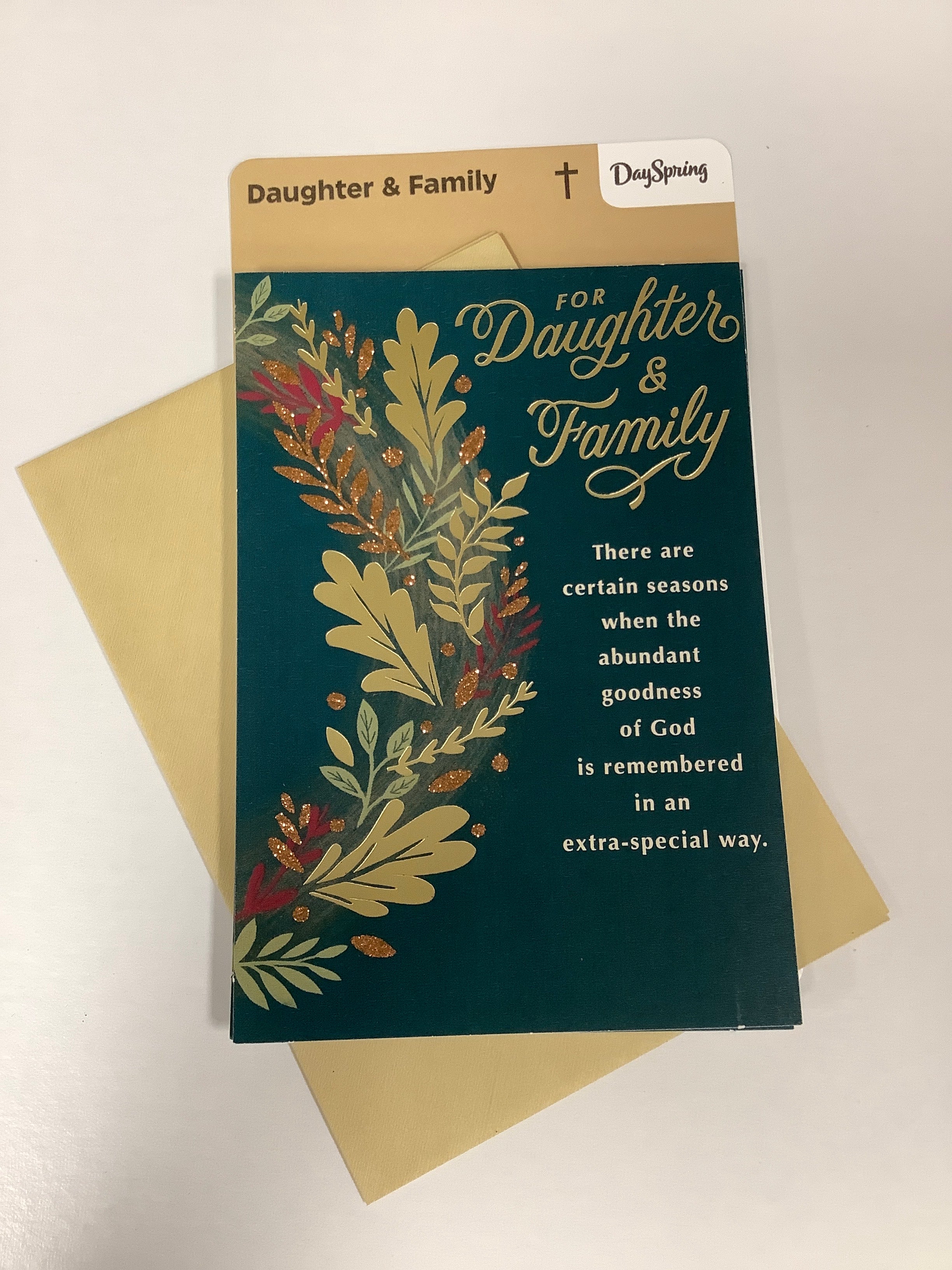 Card-Daughter & Family-Thanksgiving-Multicolor Wreath-J4658