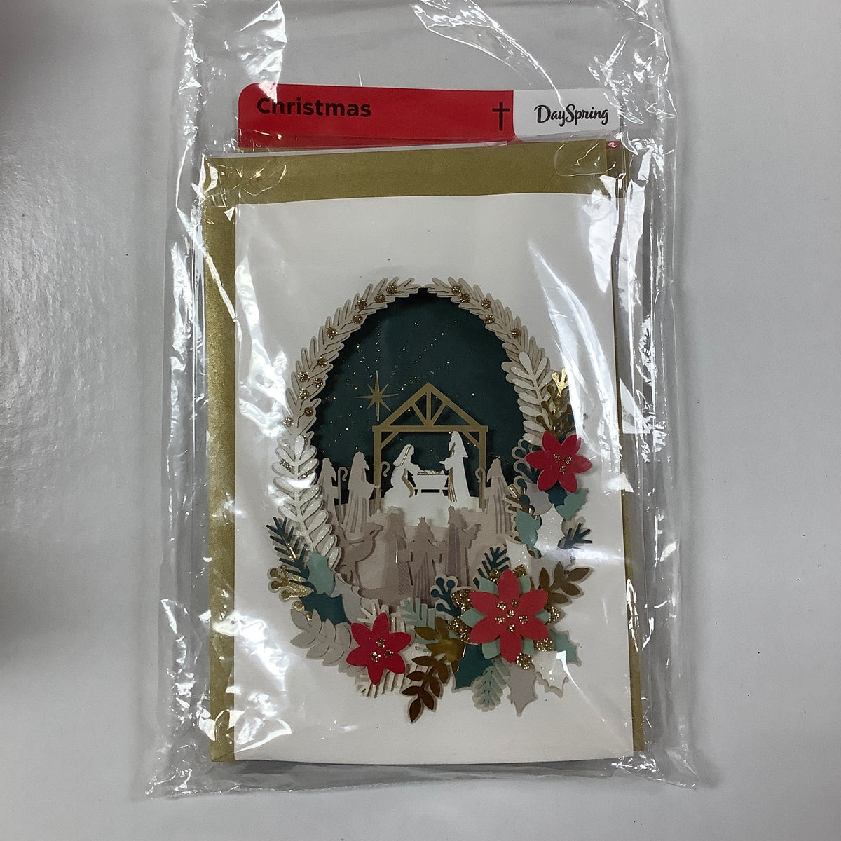 Card-Anyone-Christmas-Floral Nativity-6240784