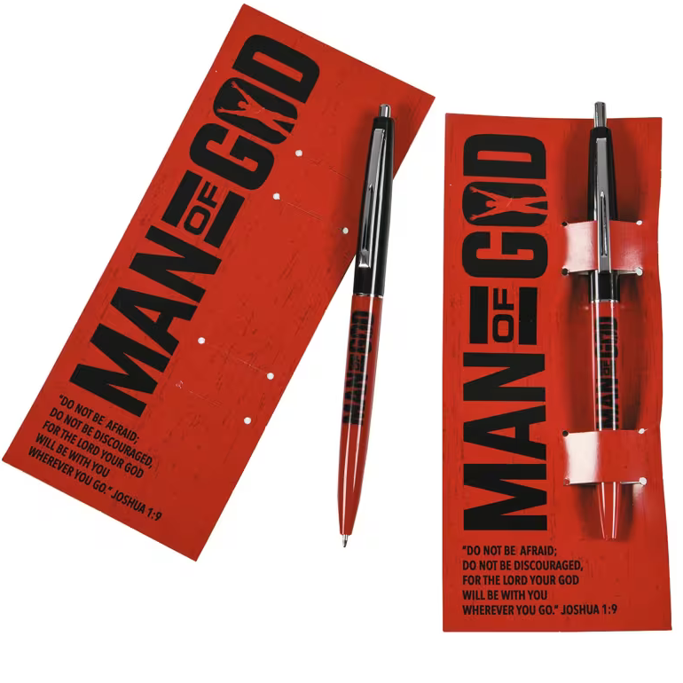 Pen-Religious Man of God-Handout Card-Jos 1:9