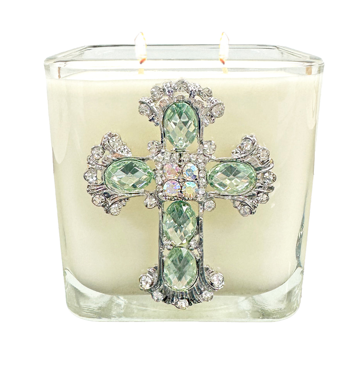 Candle-Jeweled Cross-Hyssop-Peridot