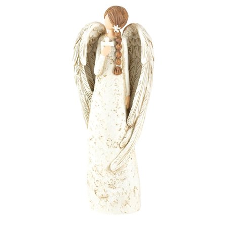 Figurine/Resn 8"H/Angel w/Cross