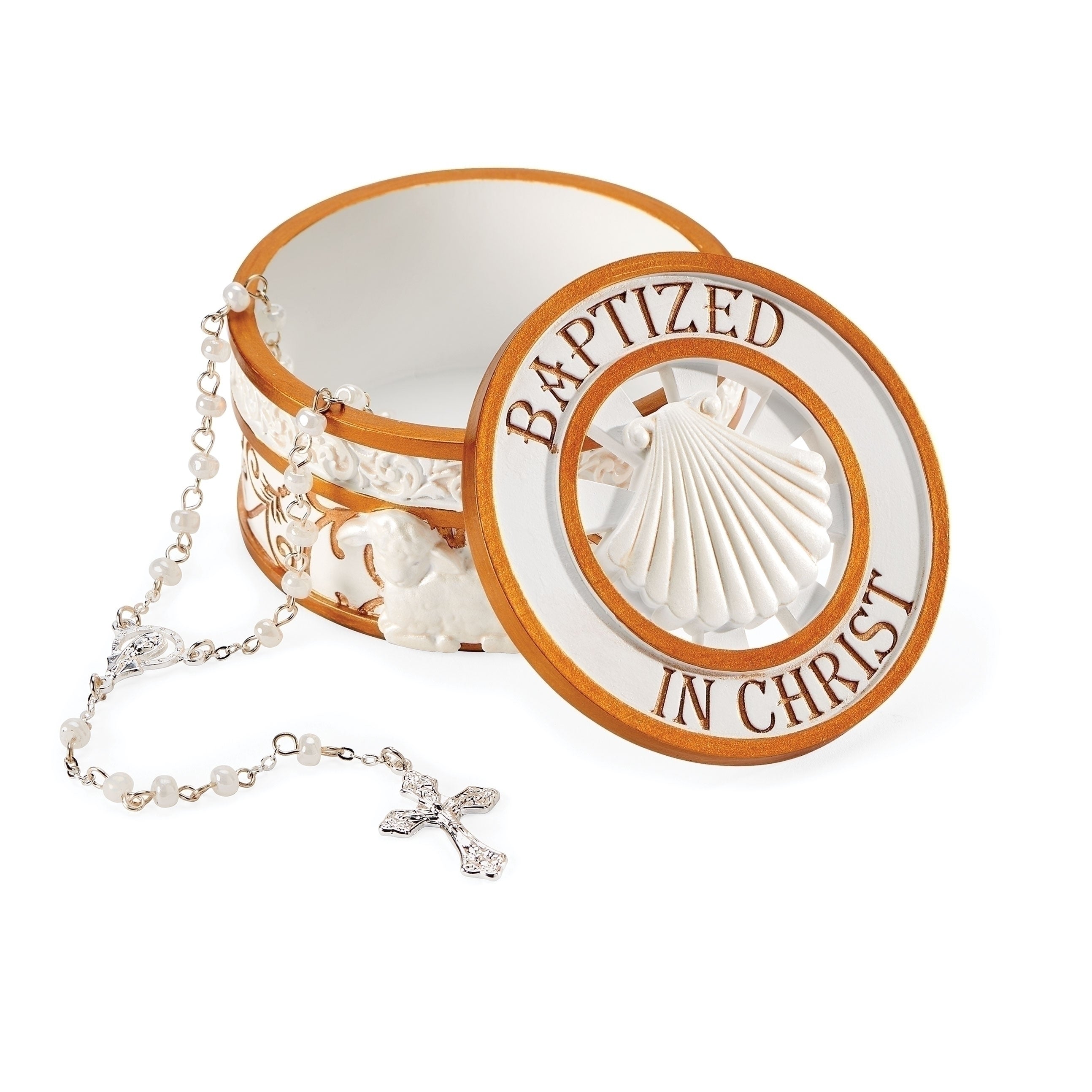 Keepsake Box-Round-Baptized in Christ