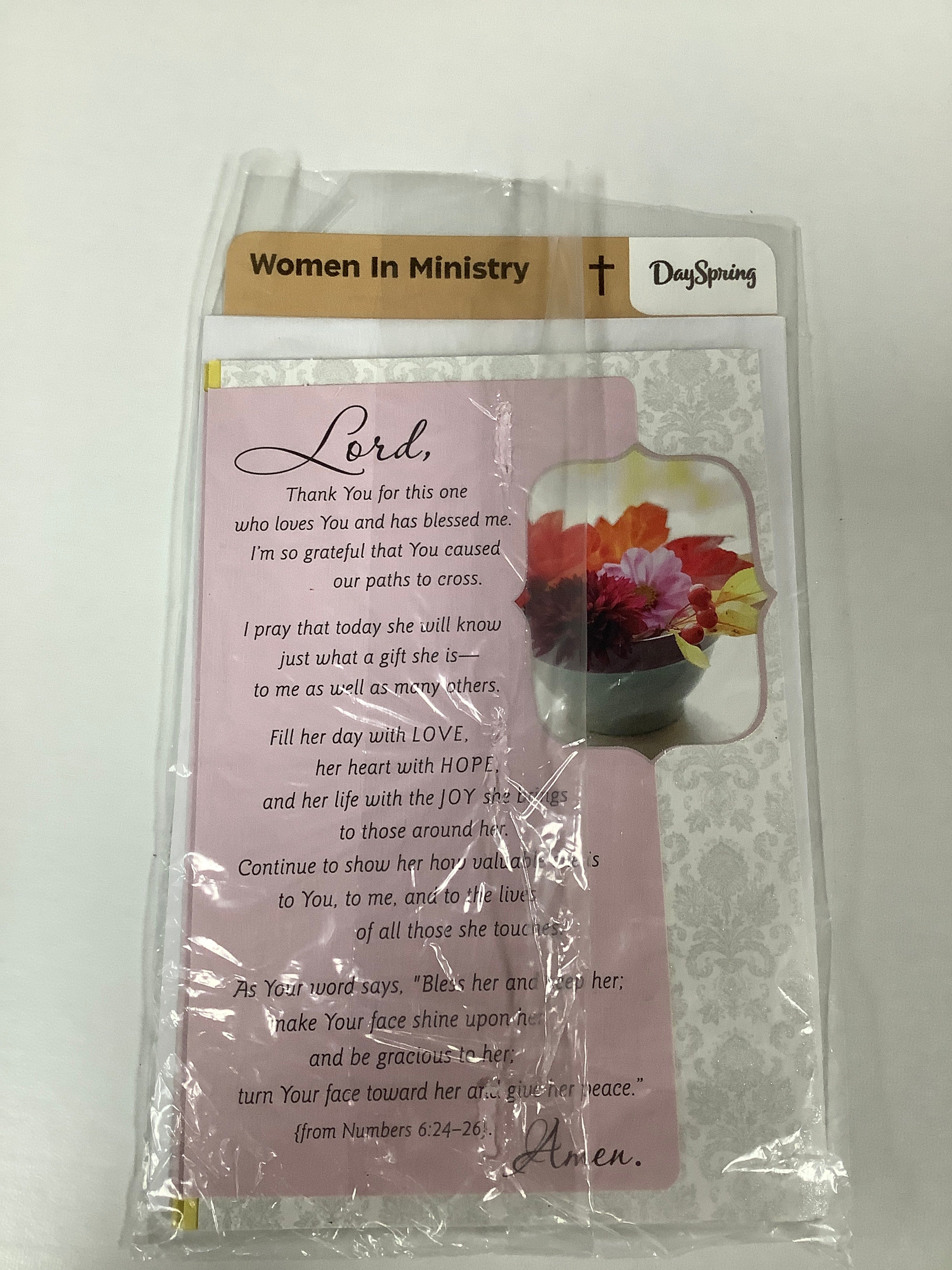 Card-Women In Ministry-Colorful Flowers In White-74453