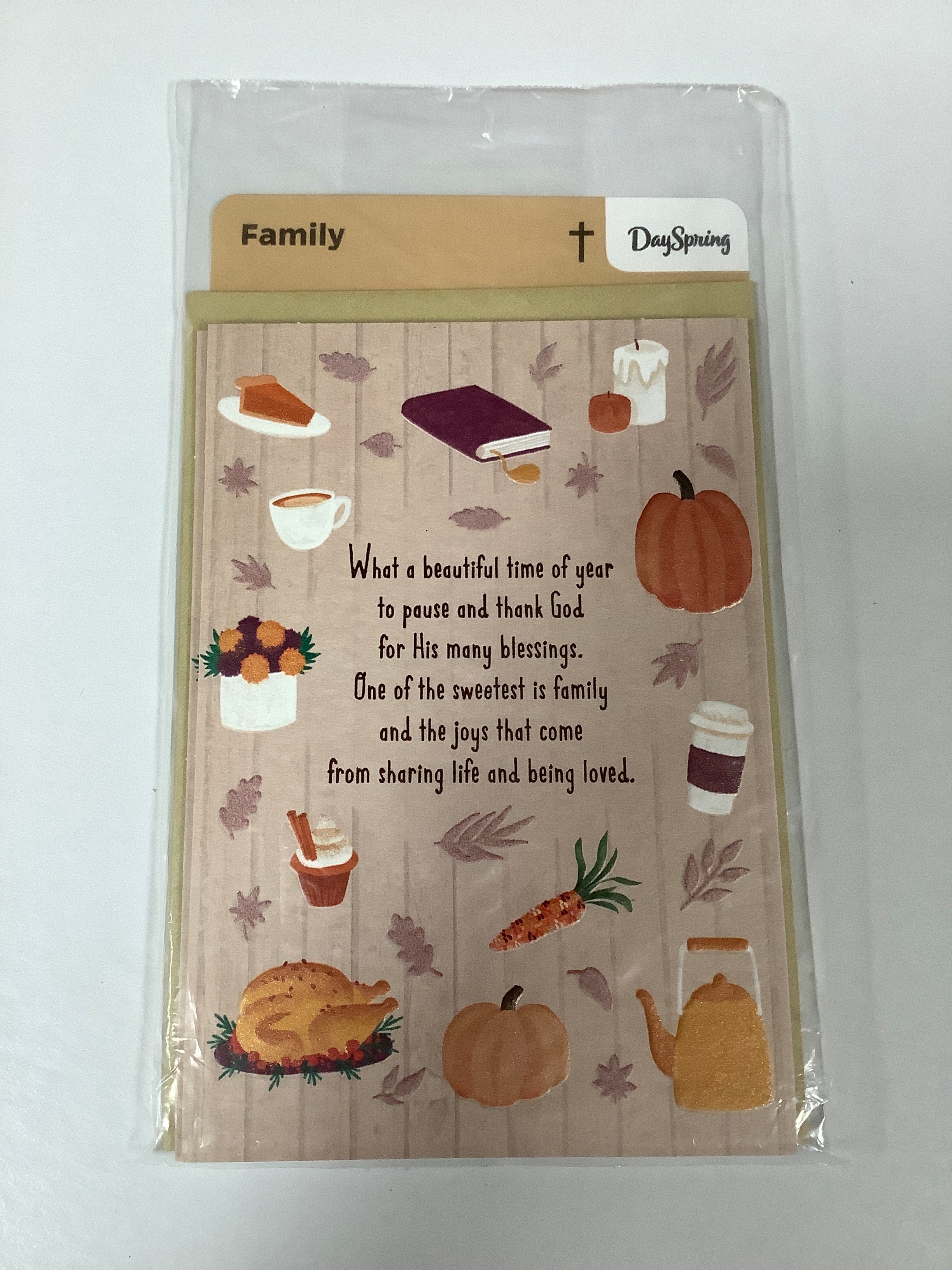 Card-Family-Thanksgiving-Turkey Pumpkin Book-J9628