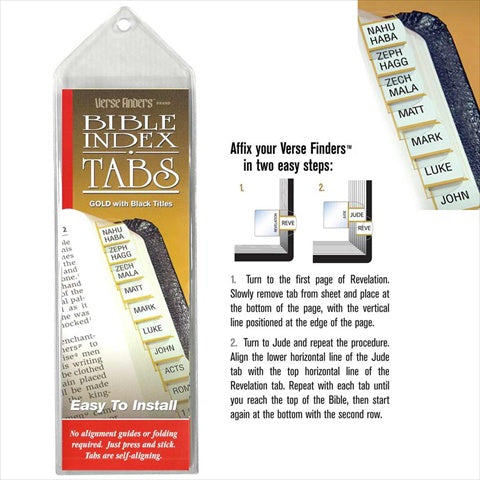Bible Tabs/Gold with Black