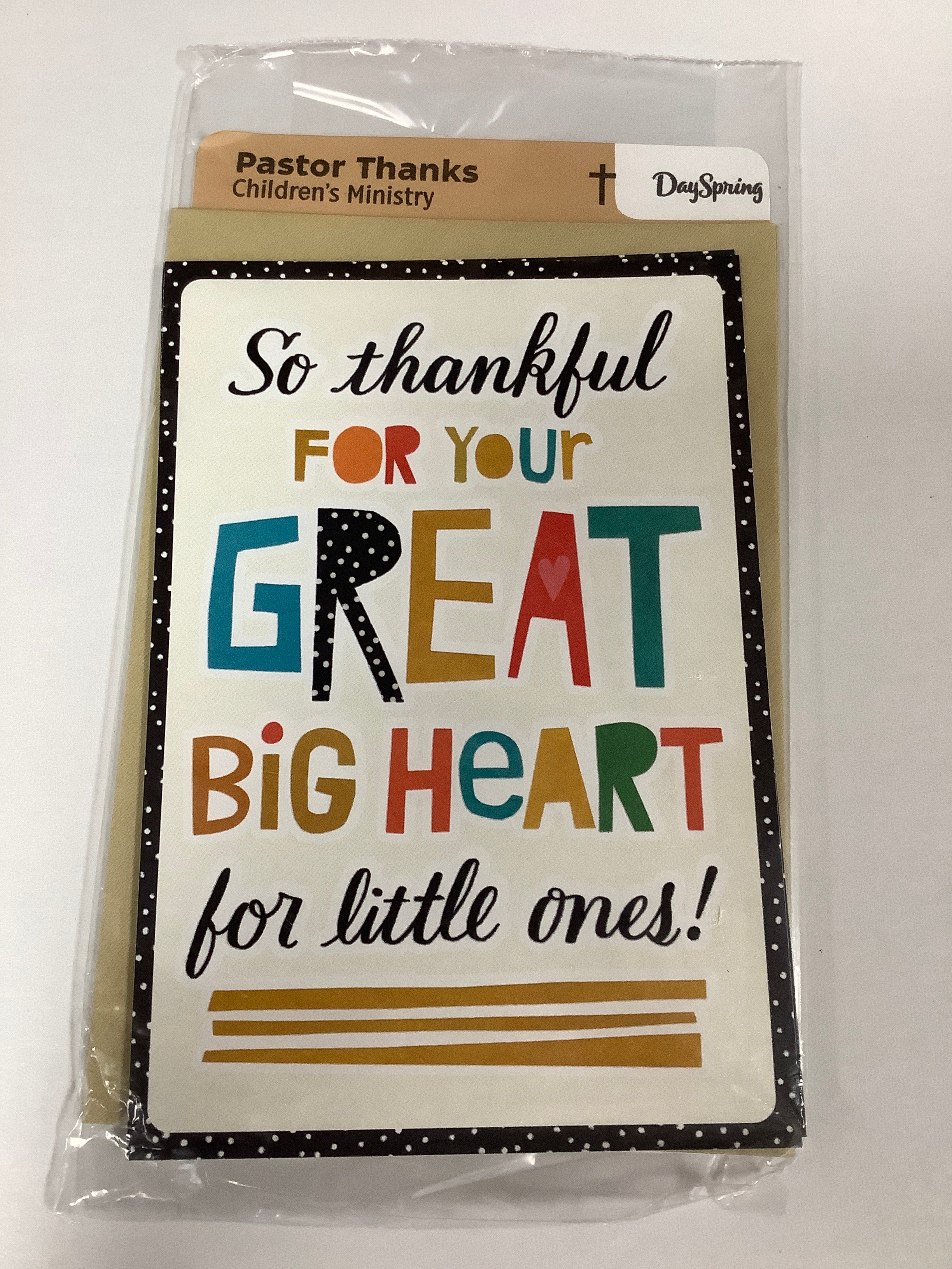 Card-Pastor Thanks-Children's Ministry-Thankful Great Heart-88276