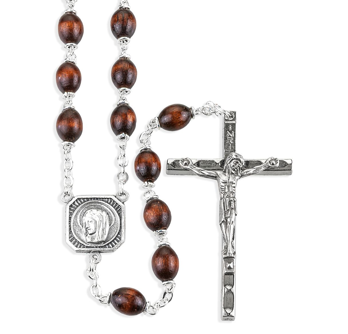 Rosary/7x9mm/Maroon Boxwood-Added Lg Box
