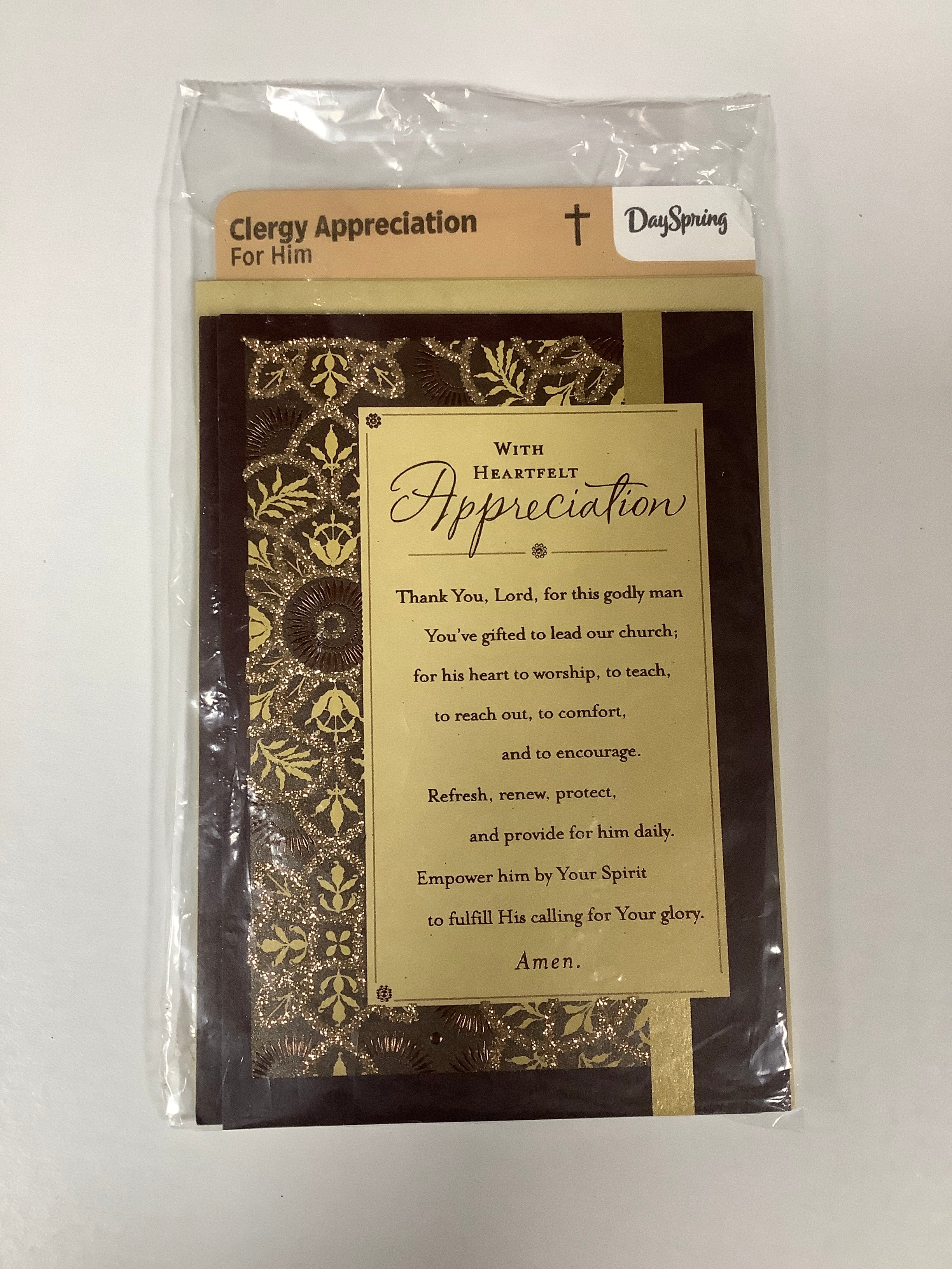 Card-Clergy Appreciation-For Him-Floral Pattern-32998