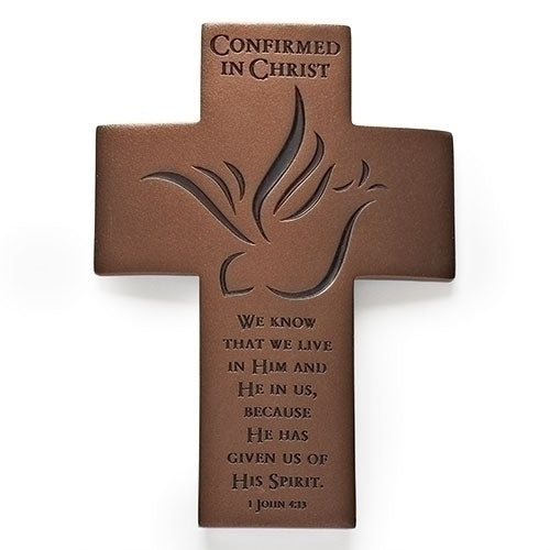 CO/Wall Cross/7"/Bronze-Conf in Christ
