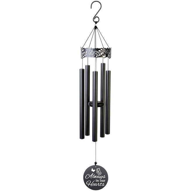 Windchime-Black Cutout-Always in our Hearts