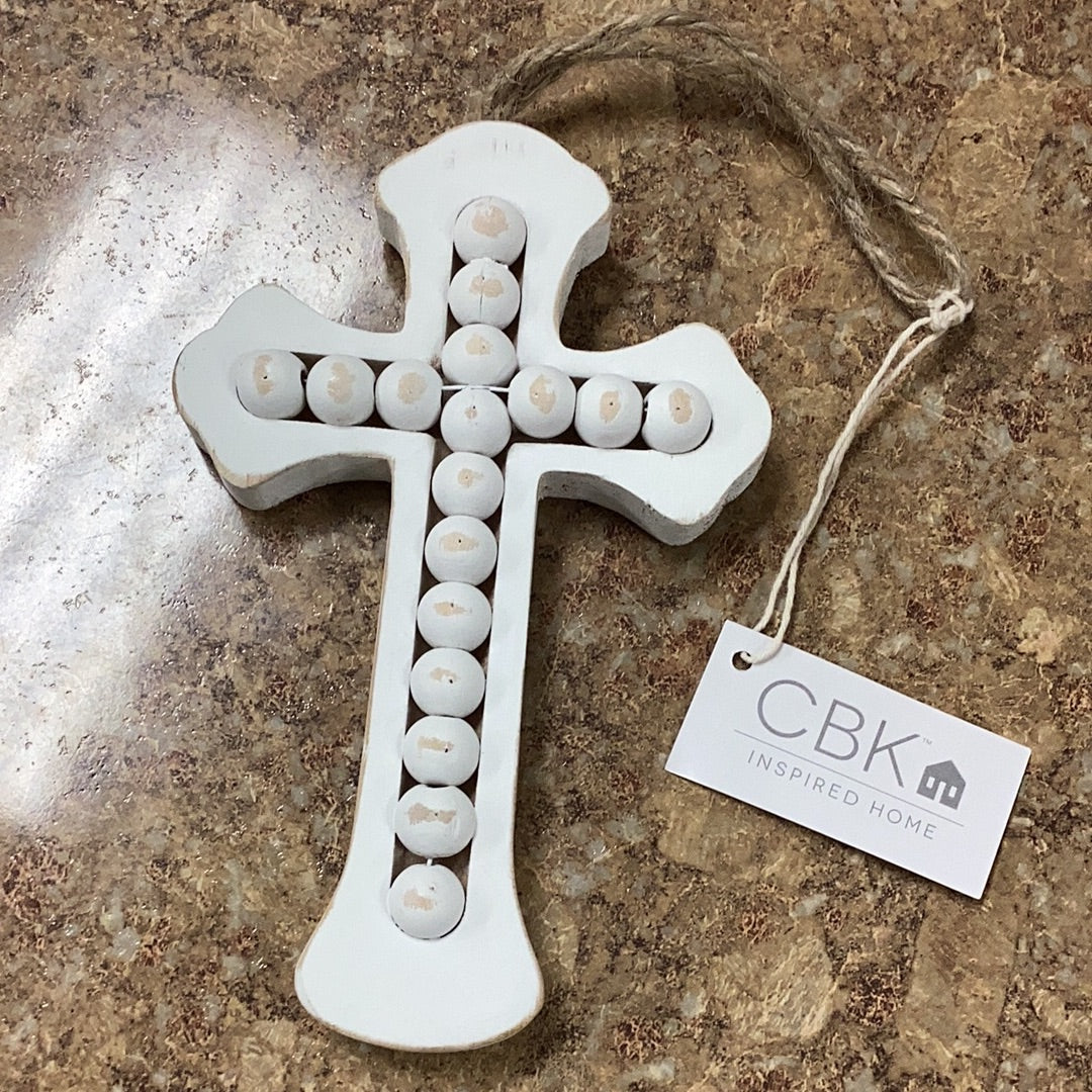 Cross/Hanging/Whtwsh/Beaded