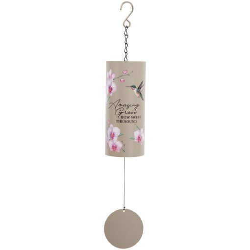 Windchime-18"-Amazing Grace- Hummingbird-Cylinder