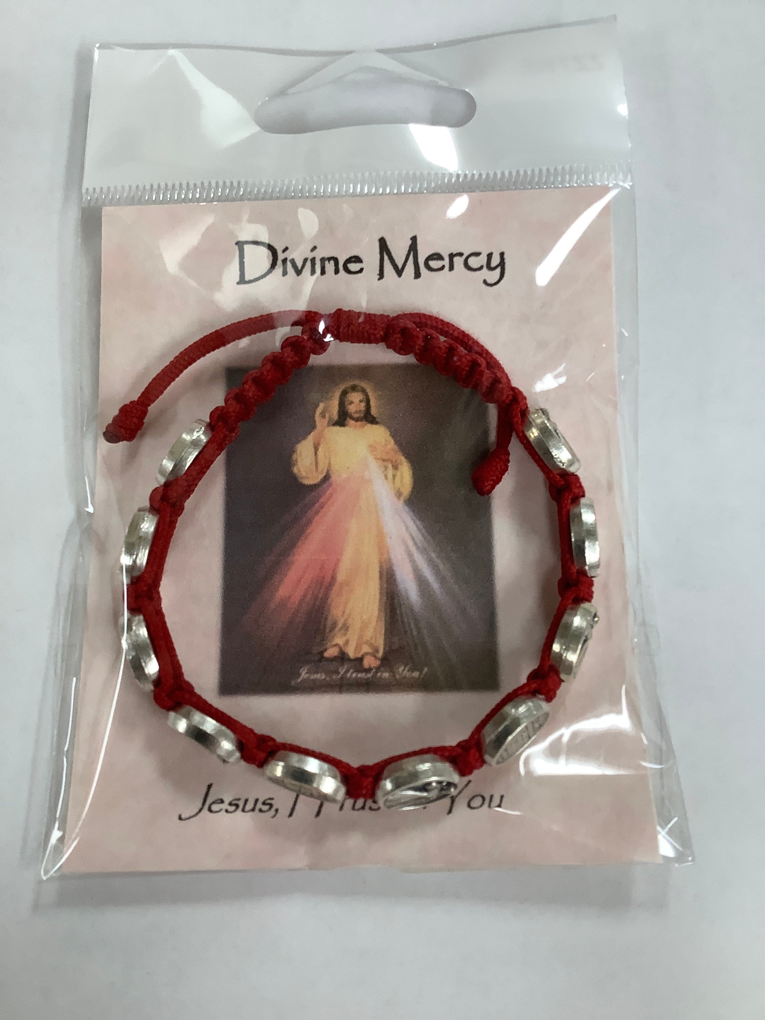 Bracelet/Divine Mercy/Red