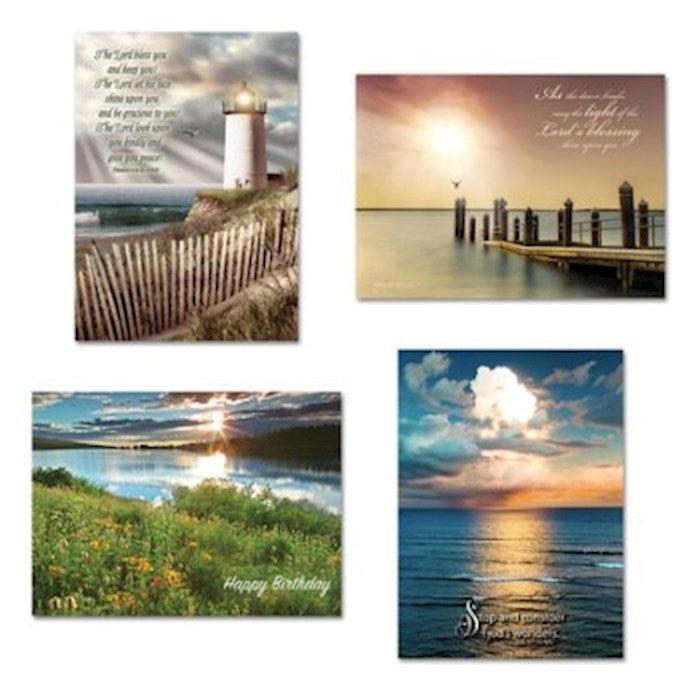 Boxed Cards-Birthday-Nautical Ocean Views-12ct