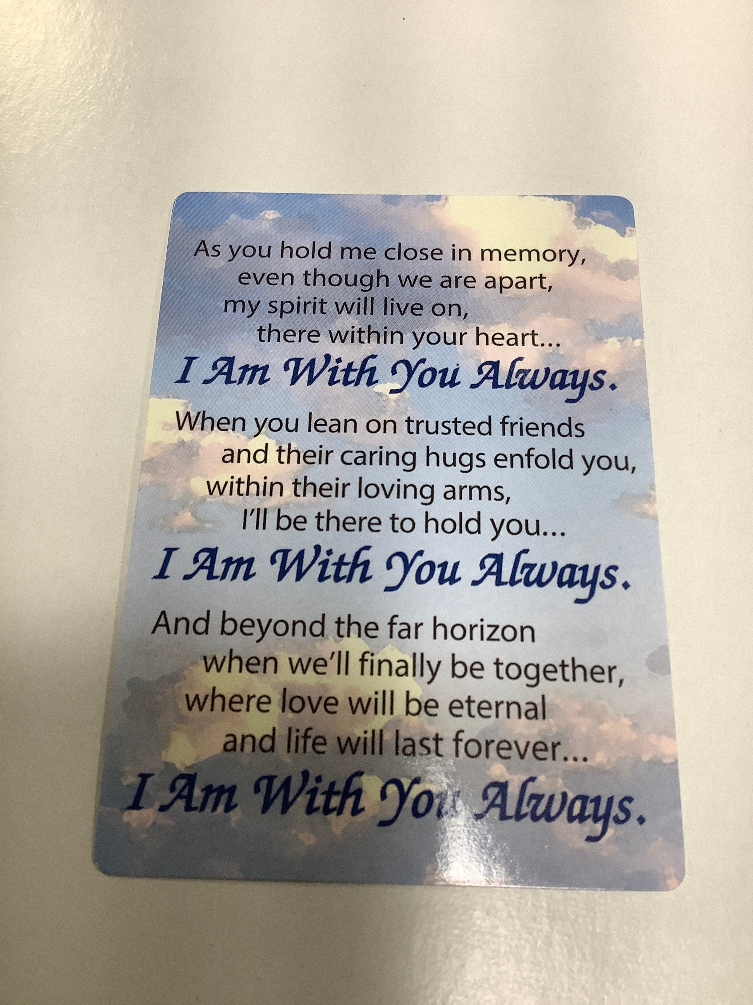 Pocket Card/I Am With You Alway