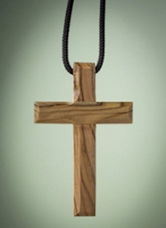Necklace-Olive Wood-Small 3" Cross-CC01