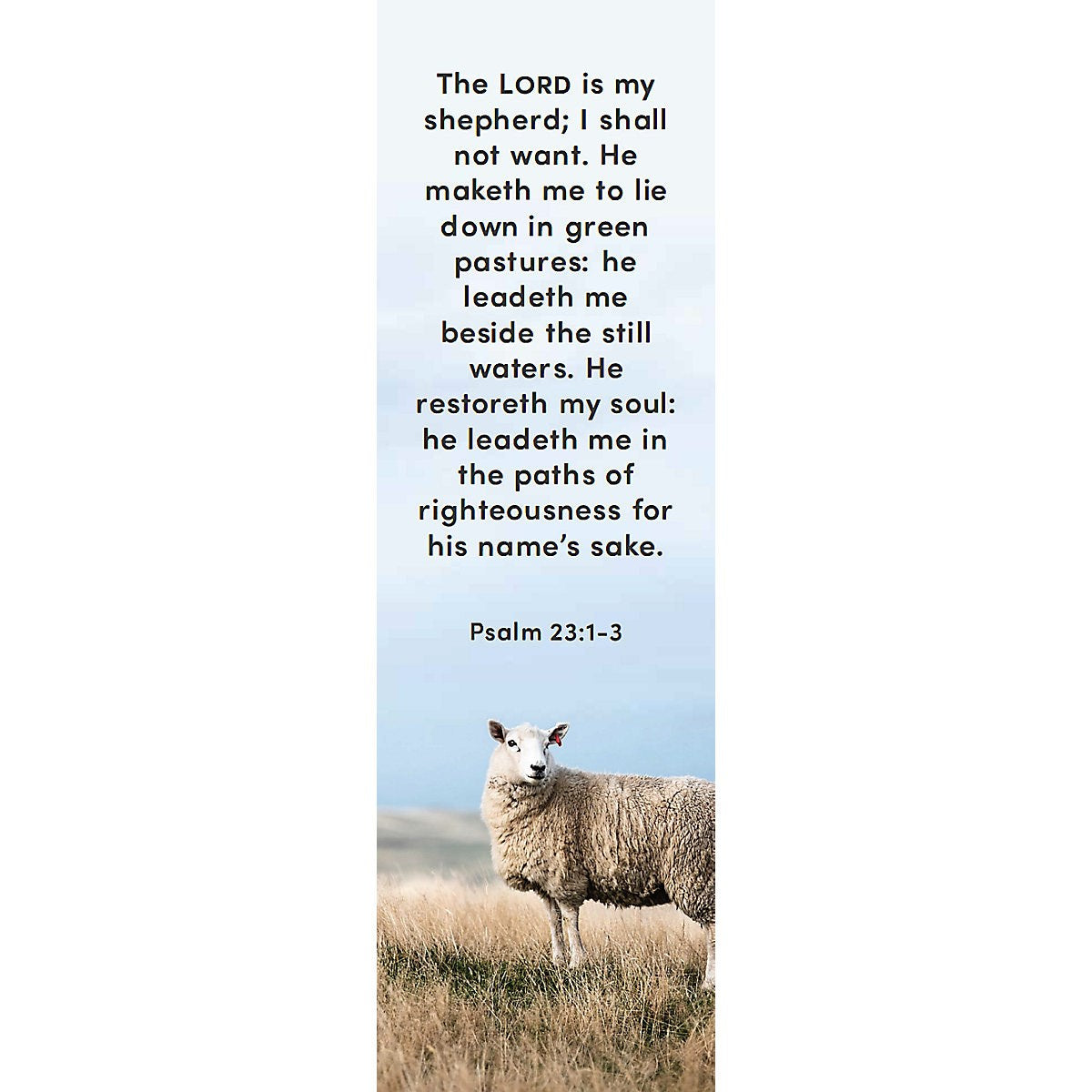 Bookmark-Psalm 23:1-3 -Lamb-25 pkg