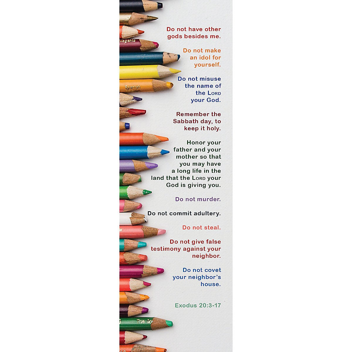 Bookmarks/10 Commandments/Kids-25/pk